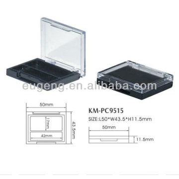 empty clear square plastic compact case